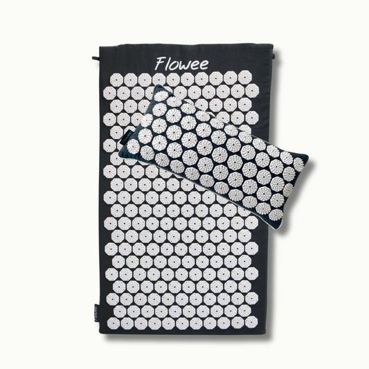 Spijkermat Set - Basic - Grijs met wit