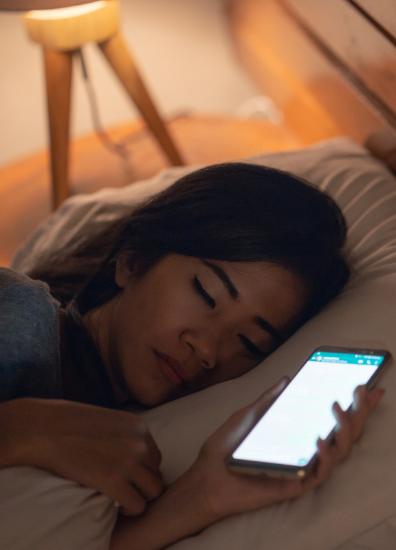 Mobiele verslaving slecht slapen