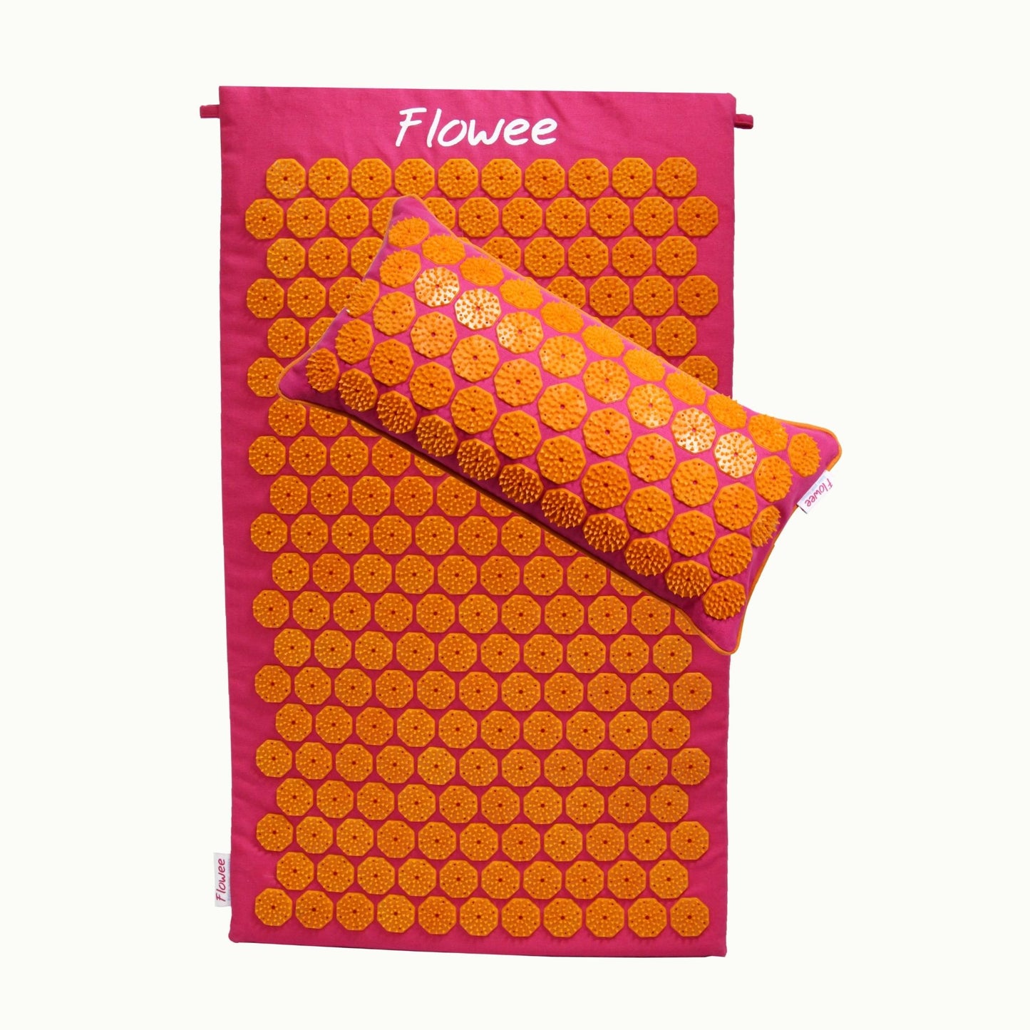 Spijkermat Set - Fuchsia met oranje