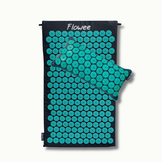 Spijkermat Set - Basic - Grijs met zeegroen
