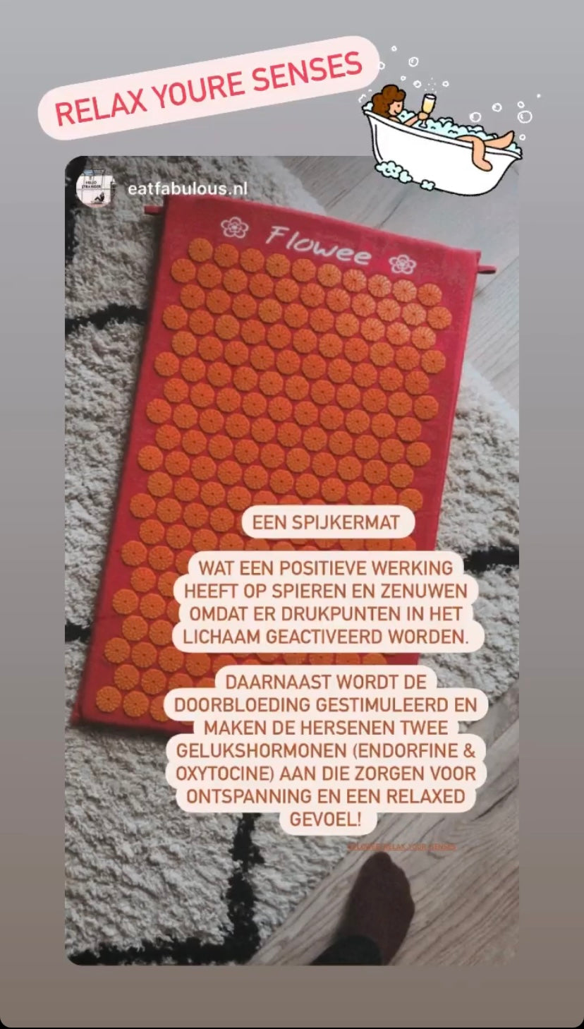 Instagram post van eatfabulous.nl ervaring Flowee spijkermat