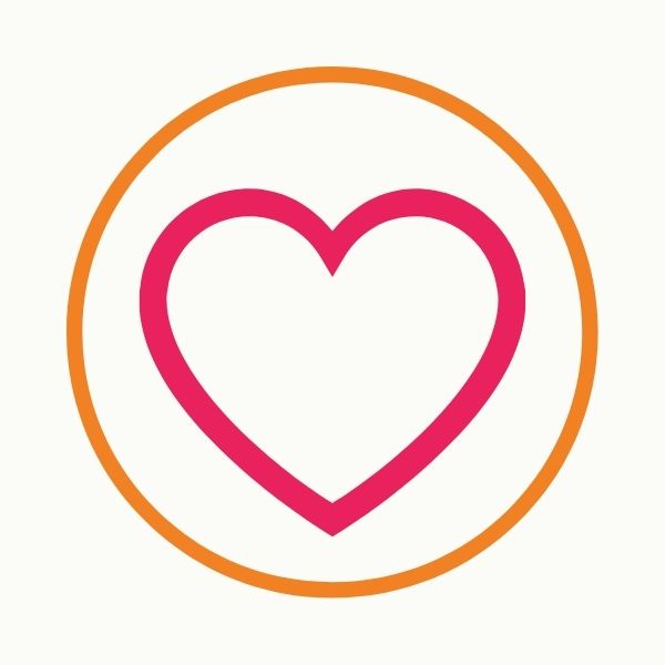 Symbool met hart