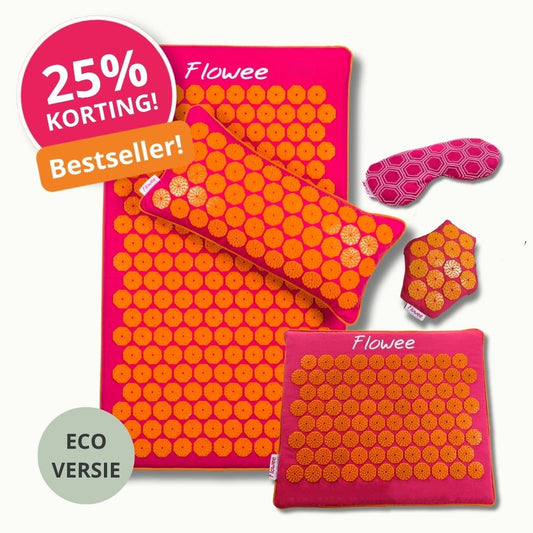 Spijkermat ECO Relaxset PRO - Fuchsia met oranje