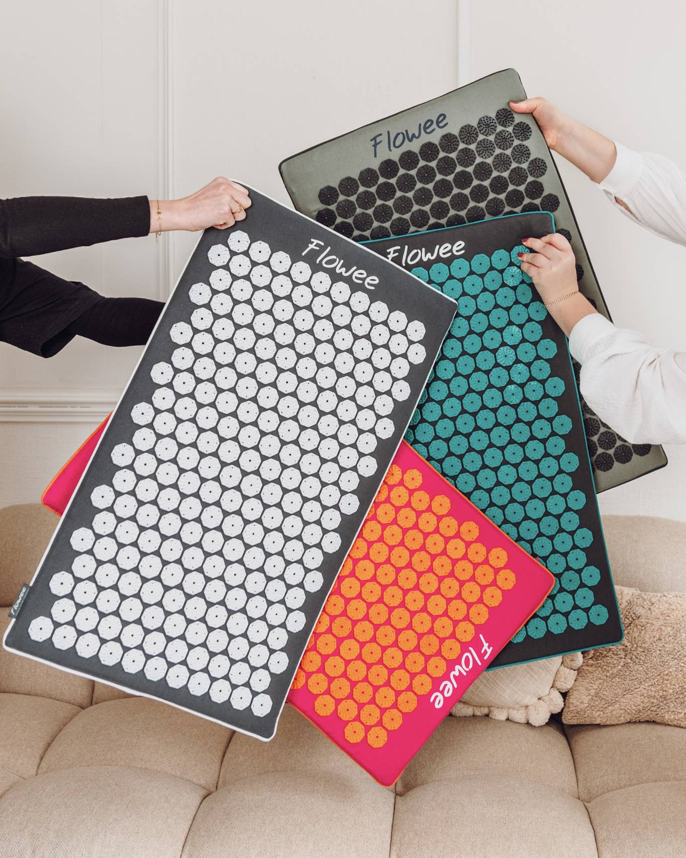 De verschillende kleuren Flowee spijkermat ECO opties