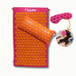 Spijkermat Set - Fuchsia met oranje + Gratis Oogkussen