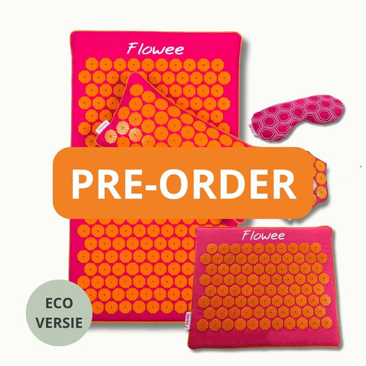 PRE-ORDER: Relaxset PRO - Spijkermat ECO - Fuchsia met oranje
